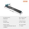 VEVOR Manual Tile Cutter, 1200mm, Porcelain Ceramic Tile Cutter with Tungsten Carbide Cutting Wheel, Infrared Positioning, Anti-Skid Feet
