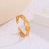 Women's Eco-friendly Titanium Steel Open Geometric Ring - Non-fading, Casual Fashion Accessory