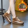 2025 New Women Genuine Leather Ankle Boots Autumn Winter Comfortable Warm Casual Sneakers Street Retro Female Thick Bottom Shoes