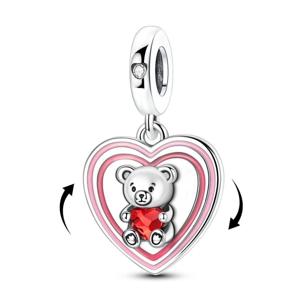 Copper Charms Beads Affection Love Valentine Pendant Fit Original Bracelet Diy Woman Gift Jewelry