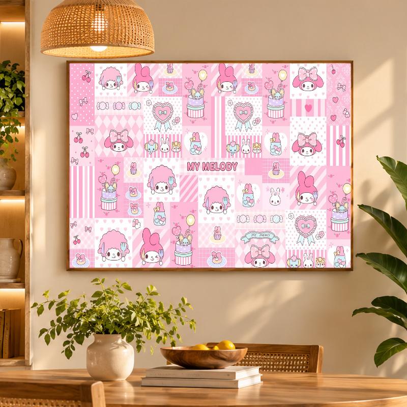 5D Diamond Painting My Melody DIY Full Drill Diamond Art Kit Home Decoration