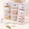 5 Stück/Set Mini Baby Mädchen Haarspange Niedliche Blume Schleife Häschen Prinzessin Haarnadel für Kleinkind Mädchen Reizende Pony Seitenklammer Haarschmuck