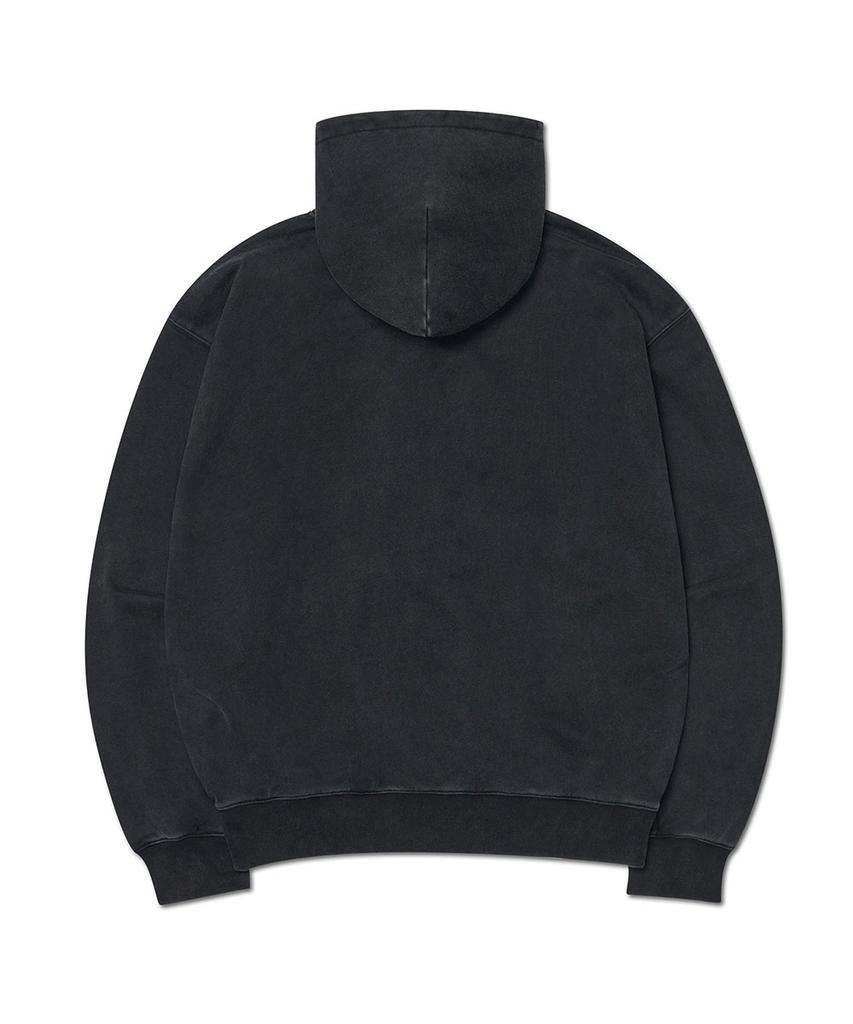Nomanual R.P Layer Hooded Zip-Up - Washed Black