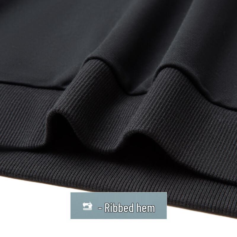 FORTEI Herren Langstapel-Baumwollmischung Rundhals-Sweatshirt