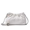 Popular Underarm Bag, Premium Sense Cloud Pleated Bag, Women'S Bag, First Layer Cowhide Single Shoulder Messenger Bag, Golden Ball Chain.