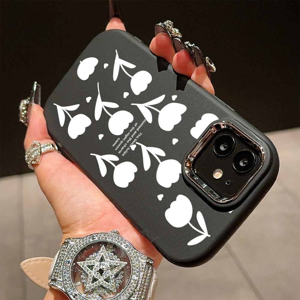 Solid Color Silver Edge Lens Soft Liquid Silicone Shockproof Phone Case for iPhone Samsung Huawei Honor Xiaomi Redmi OPPO Realme Vivo Infinix Tecno
