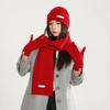 3Pcs Set Winter Hat Scarf Touchscreen Gloves Unisex Knitted Warm Beanie Neck Warmer Gloves Set For Autumn Winter Outdoor Daily Wear