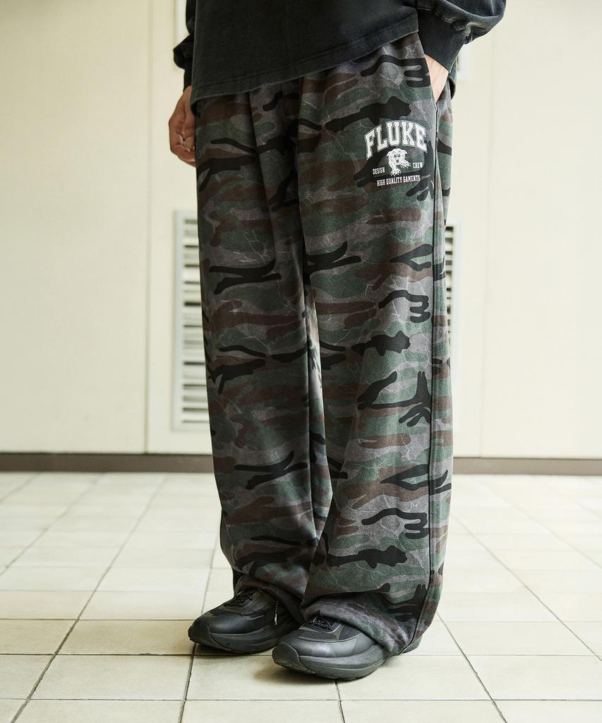 FLUKE Camo Graphic Sweatpants Grey Ftp214