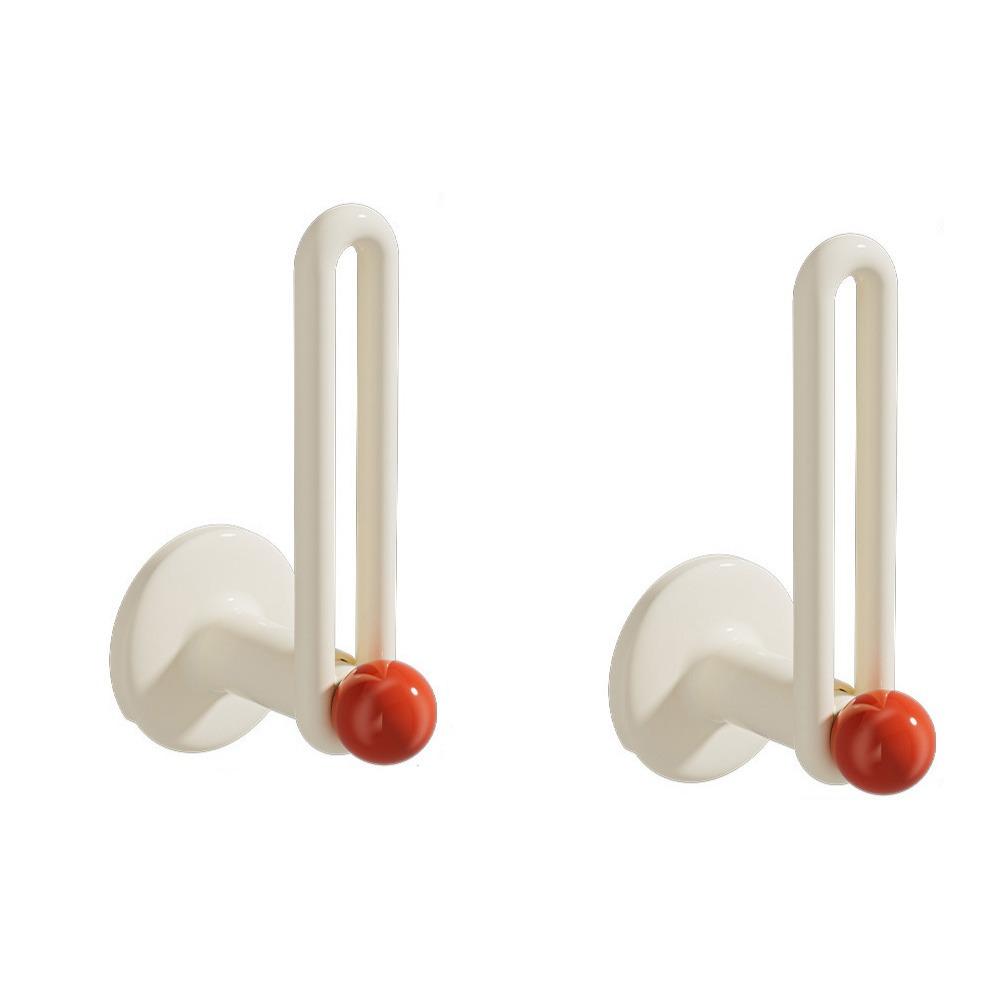 

2Pcs Wall Mounted Hair Rope Storage Rack Punch Free Scrunchies Storage Rack for Home бежевый