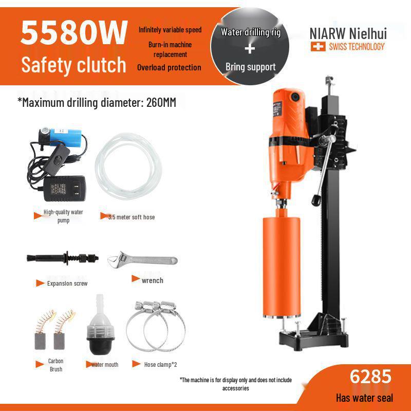 Nairhui High-Power Handheld Water Drill for Concrete and Air Conditioner Holes