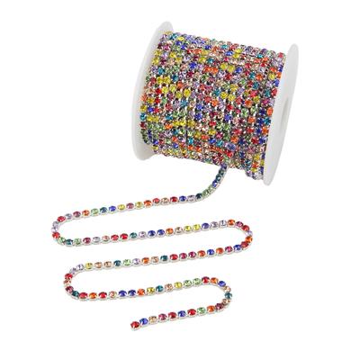 Strassbesatz Bunt Glitzernd 10 Meter Strassbesatz für Haushalt DIY Handwerk Kleidung