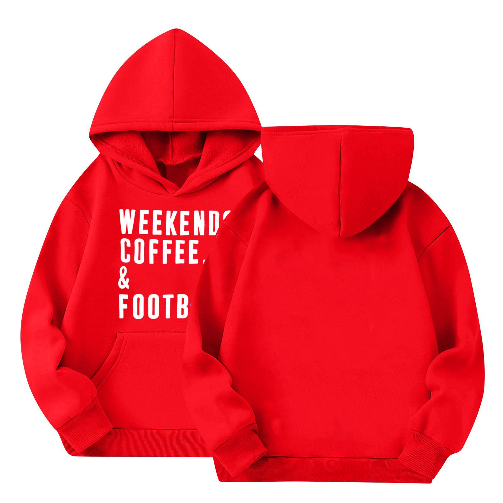 

Cute Hoodies For Teen Children Trendy Preppy Hooded Sweatshirts Oversized Long Sleeve Shirts Clothes For Children 160 червоний