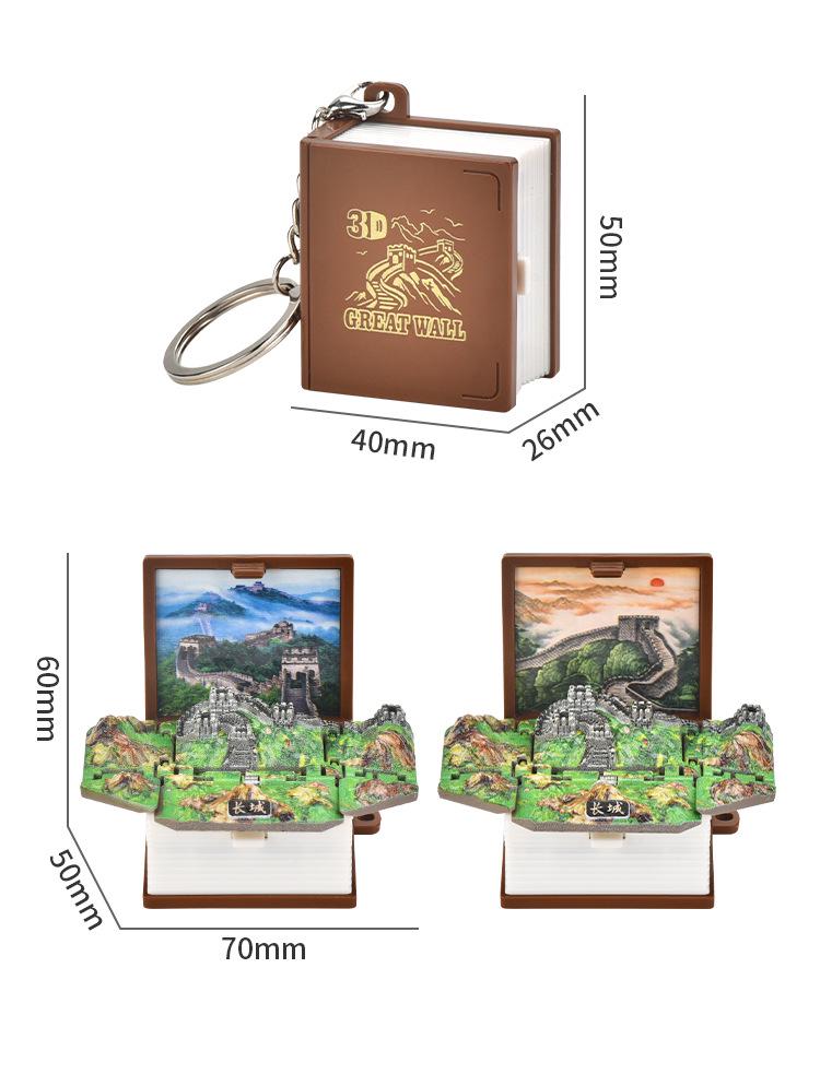 3D Dinosaur & Space Astronaut Pop-Up Keychain Book: Educational, Creative Decompression Toy