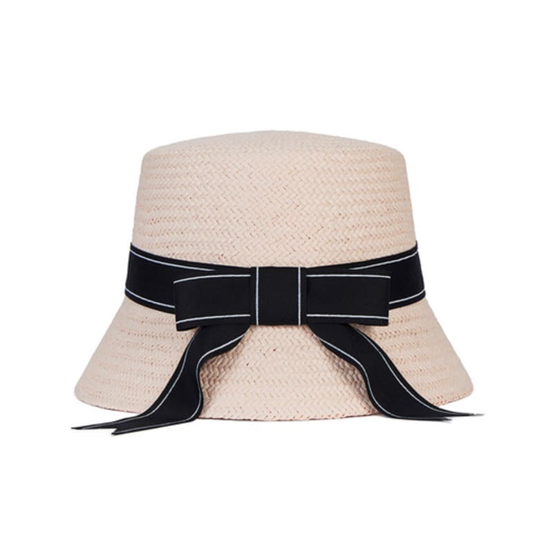 VARZAR Ribbon Paper Bucket Hat Pink