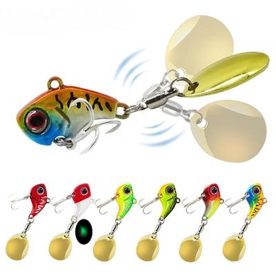 1tk pöörlev metallist VIB vibratsioonisööt Spinner Lusikas kalapüügi landid 13g 16g 20g rakis forell Talvepüügi kõva sööt Pesca varustus