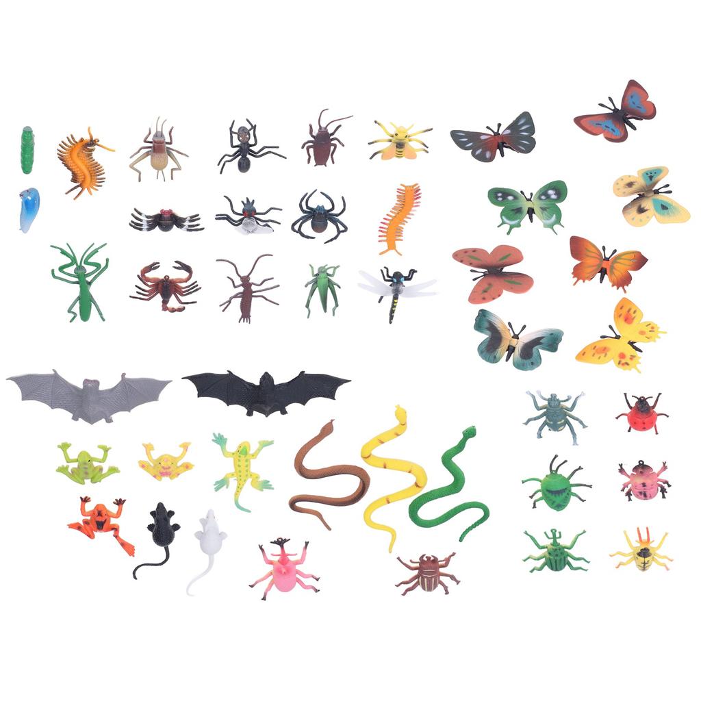 43 Buc Modele Insecte Simulare Realiste Vii Moi Inodore Insecte Jucării Educative pentru Peste 4 la 6 Ani