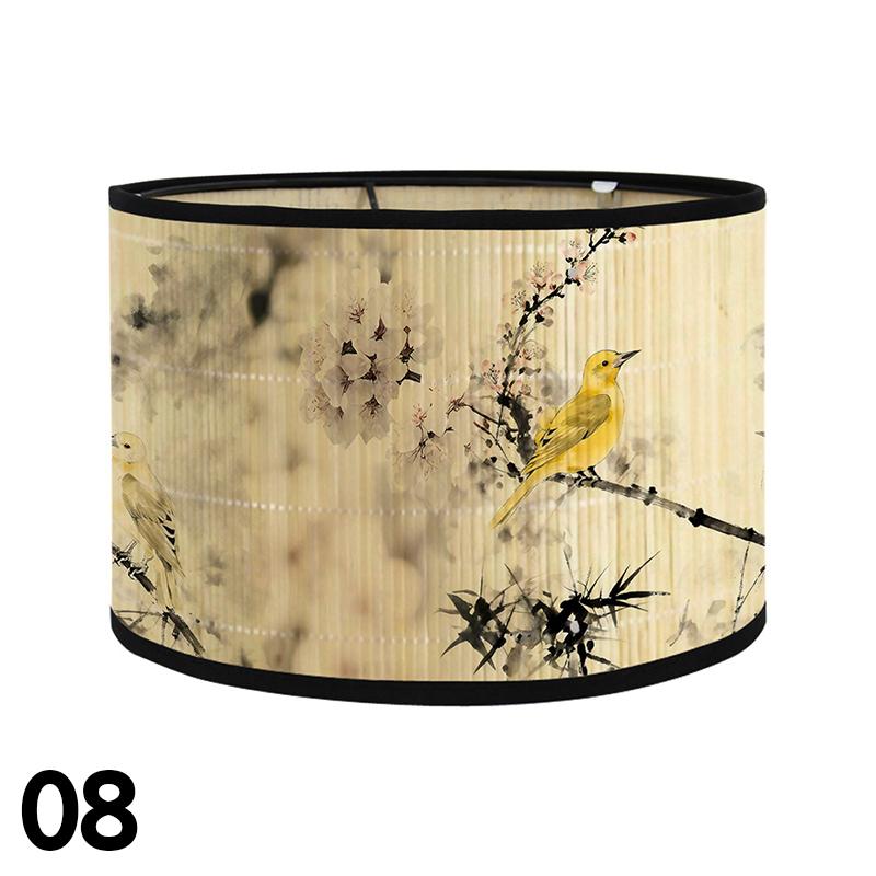 

Chinese Flower And Bird Painting Lampshade Retro Bamboo Crafts Lampshade Hotel Home Decor Desk Wall Lamp Bedside Lamp Shades