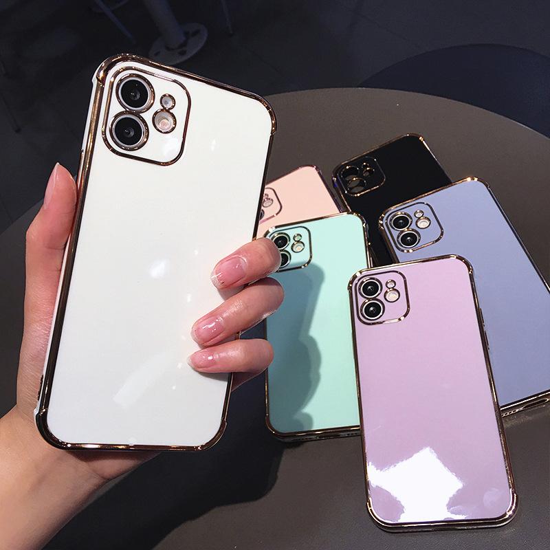 6D Electroplated Candy Color for iPhone17Pro Mobile Phone Case 15 Apple 16 Solid Color Anti-drop Protective Case XSMAX