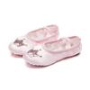 1 Pair Girls Ballet Shoes Soft Sequin Crown Pattern Anti-skid Bottom Elastic Band Faux Silk Toddler Big Kid Children