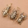 3 Style Available Beetles Miniature Figurine Small Desk Decoration Vintage Copper Insect Tea Pets Ornament Home Decor Accessory