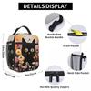 Black Cat In Flower Bushes Insulated Lunch Bag for Kids School Cooler Thermal Food Box Tote Portable Lunch Boxes Container