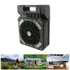 Solar Fan 5200MAH Type C Charging 4 Speed   Brushless Motor 4.5mCelsiuss Low Noise LED Timer Solar Camping Fan for Fishing Outdoor Activities