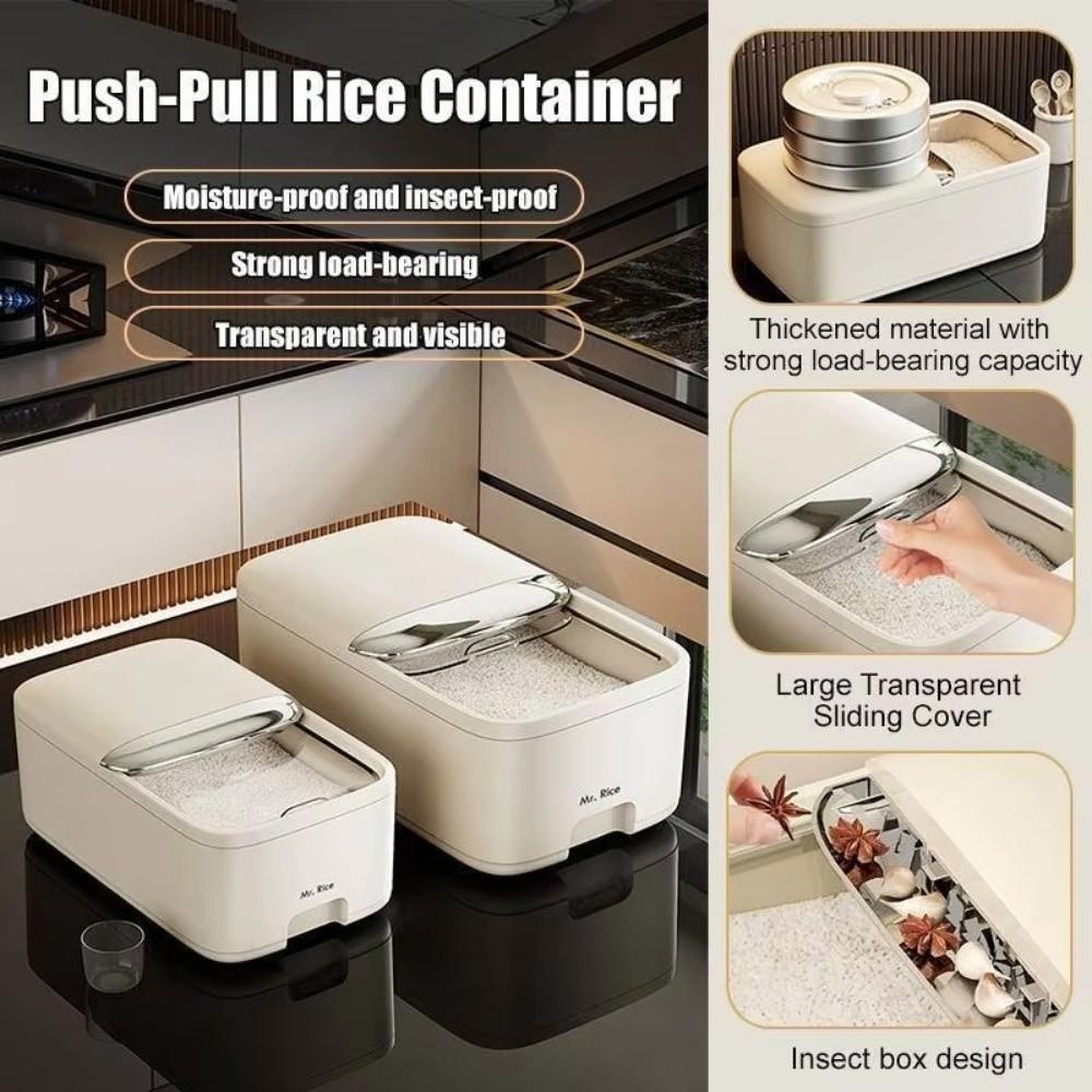 Transparent Grain Dispenser Insect Proof Rice Bucket Grain Sealed Jar  Pet Dog Food Storage