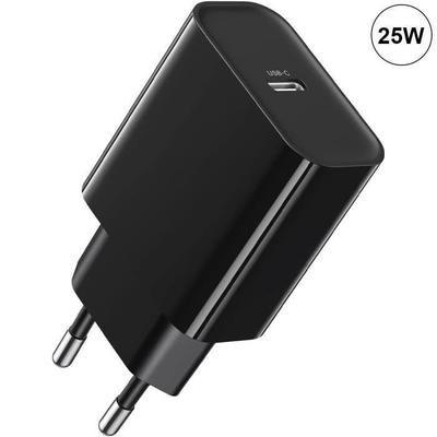 25W USB-C Fast Charger - E.F.CONNECTION - Google Pixel 9/8/7/6 - Black - Charging Safety - Power Adapter