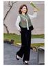 Elegant Spring/Autumn Three-Piece Set: Stylish Chinese-Style Vest & Top for Middle-Aged Women