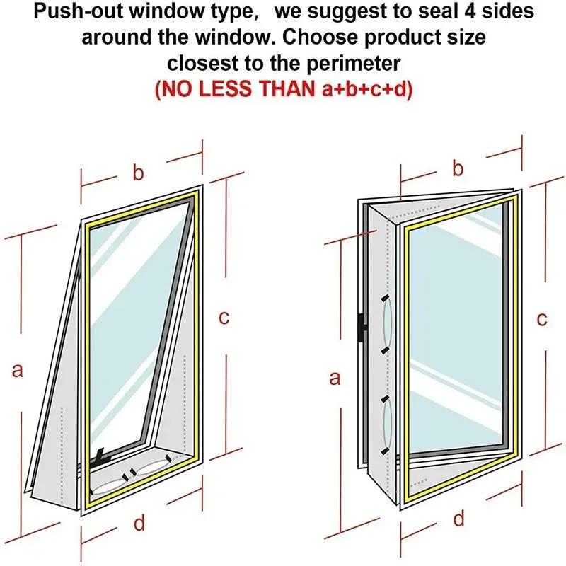 Universal Window Seal for Portable Air Conditioner Tilting Sloping Windows Easy To Install Mobile Air Conditioner Cloth