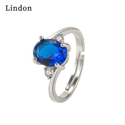 Lindon Classic Zirkónový prsteň zo zliatiny medi Dámsky šperk Svadobný darček na párty