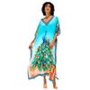 European & American Cotton Print Beach Cover-Up Long Dress - Plus Size Swimsuit Sunscreen Robe