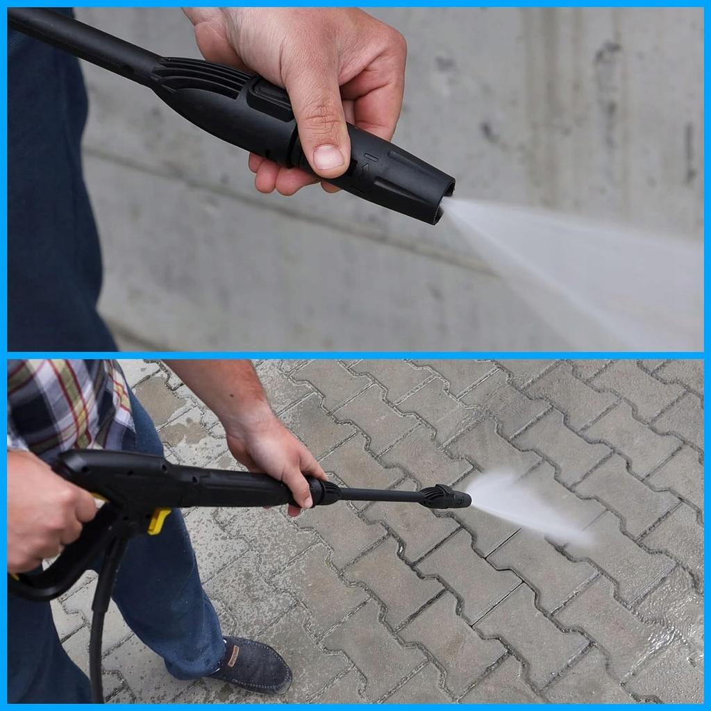 Rosfix Wąż Wysokociśnieniowy 10m Click-Click – Elastyczny Nylonowy Oplot | Max Ciśnienie 180 Bar | Kompatybilny Z Kärcher K2-K7