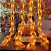 Battery-Operated LED Halloween Iron Chain String Lights for Festive Decor
