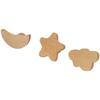 Nordic Star Moon Cloud Children's Wardrobe Handle - Solid Wood