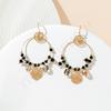 Exotic hollow fringed pendant earrings European and American women's vacation style earrings fashion earrings