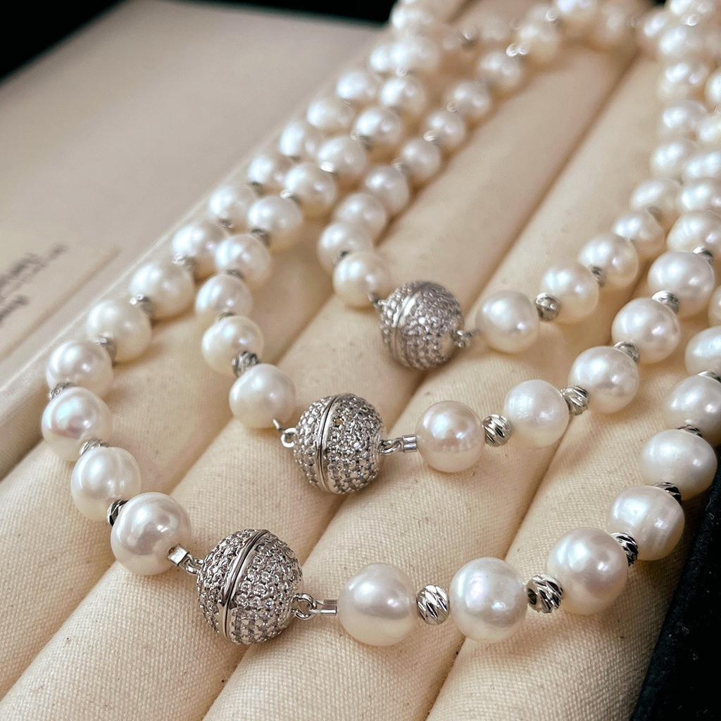 9-10Mm Natural Freshwater Pearl Necklace Clavicle Chain