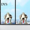 Removable Glass Film Funny Chicken Static Window Cling, Upside Down Rooster Sticker, Outdoor Sunproof Adhesive Waterproof Non-adhesive Decal