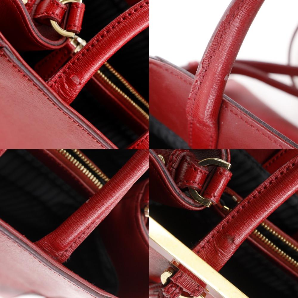 Fendi Petite To Jules Handbag 8BH253 2WAYShoulder Red Leather Women Used