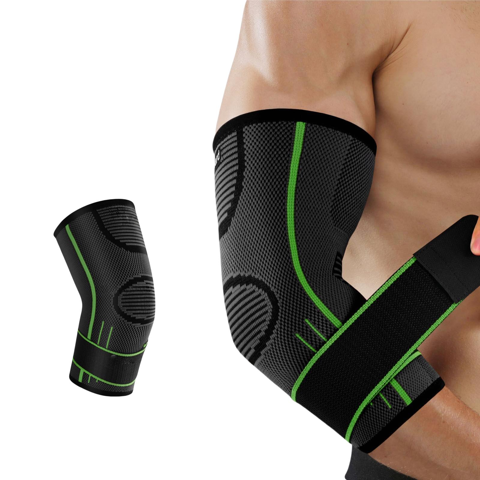 

Налокотник для тендинита и локтя теннисиста - Компрессионная поддержка локтя для мужчин и женщин, Регулируемый ремешок для тяжелой атлетики, XL серый