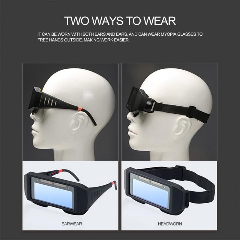Automatic Dimming Welding Glasses Light Change Auto Darkening Anti- Eyes Shield Goggle for Welding Masks EyeGlasses Accessories