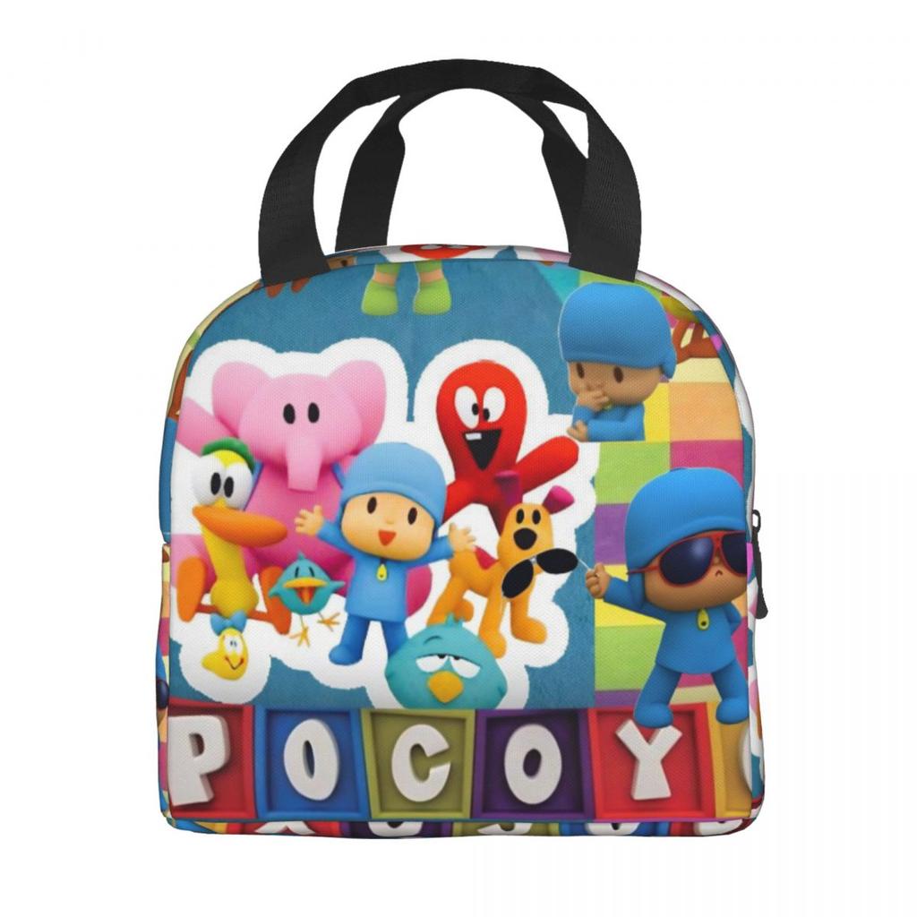 Pocoyoes Cartoon Comdy Accessories Insulated Lunch Bag For School Food Box Portable Thermal Cooler Lunch Boxes