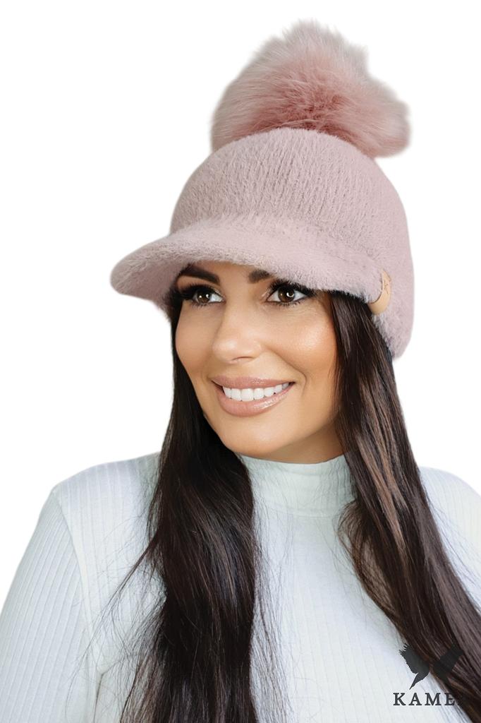 Koryna Warm Women' Cap with Baseball Cap, Orchid Color