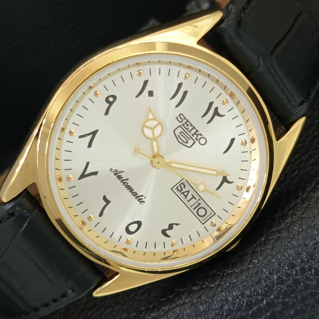 АВТОМАТИЧЕСКИЕ ВИНТАЖНЫЕ ОТРЕСТАВРИРОВАННЫЕ МУЖСКИЕ ЧАСЫ SEIKO 5 ЯПОНИЯ СЕРЕБРЯНЫЙ ЦИФЕРБЛАТ a444098-1