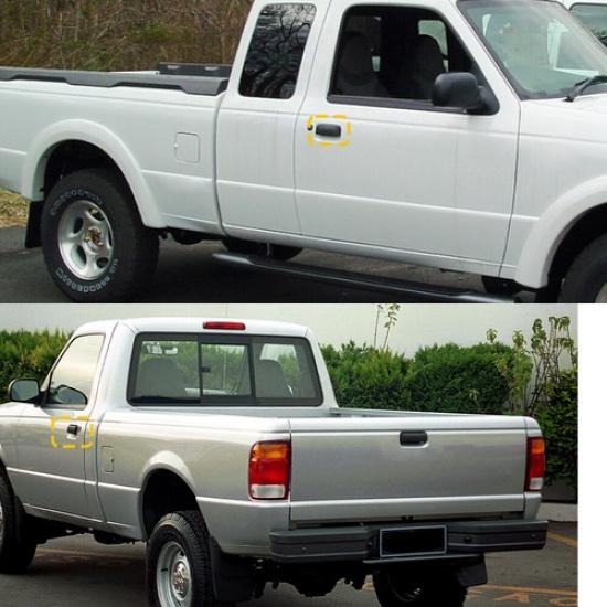 Door Handle Front Driver Or Passenger Side Black RH Smooth LH Fit Ford Ranger