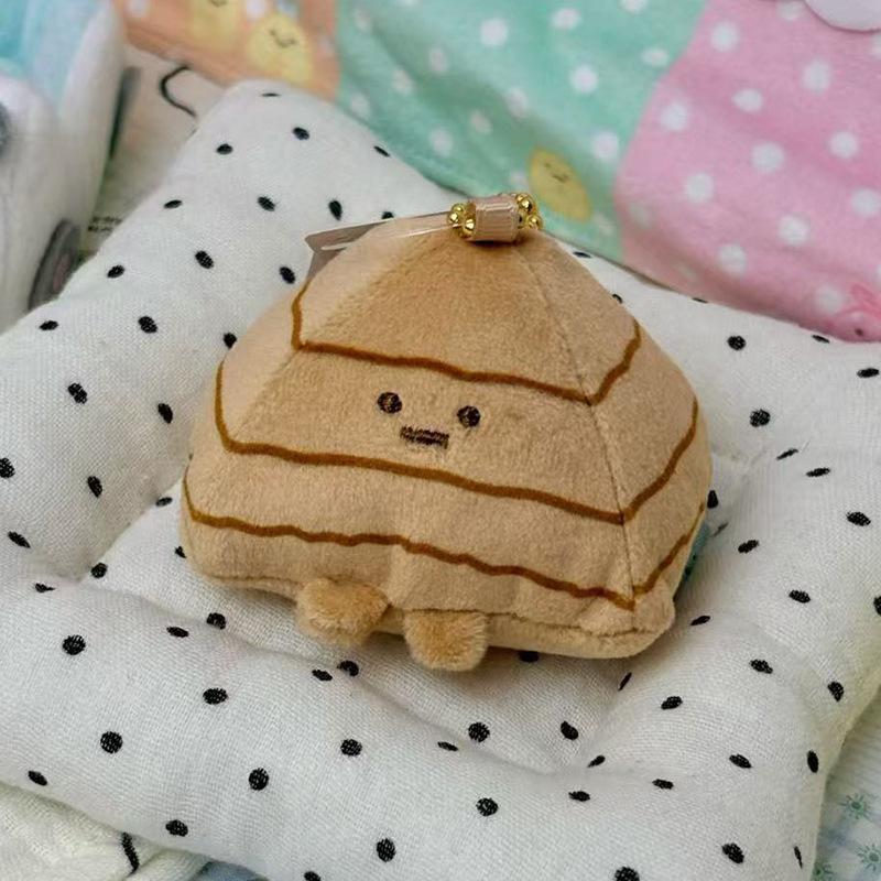 Cute Fried Shrimp Plush Toy Keychain Mini Cartoon Doll Backpack Pendant Bag Charm Decor