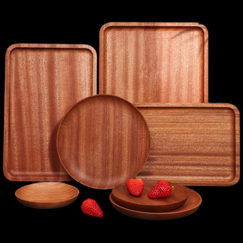 Morona Oak Wood Round Serving Tray