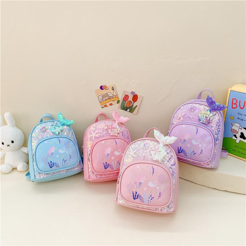 Backpack Kids Mermaid With With Shell Shimmer Starfish Design Childrens For