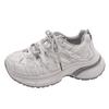Thick-soled dad shoes women's ins spring and summer versatile mesh breathable feet small height increase casual sports shoes