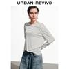 UR Women's Casual Color-block Striped Long-sleeved T-shirt